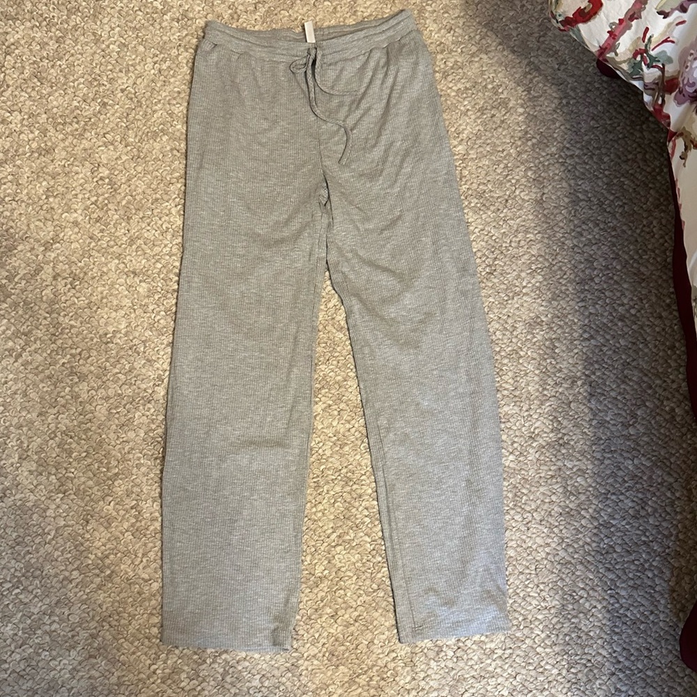 Girls NWT Hashtag Gray Ribbed High Waisted Yoga Pants